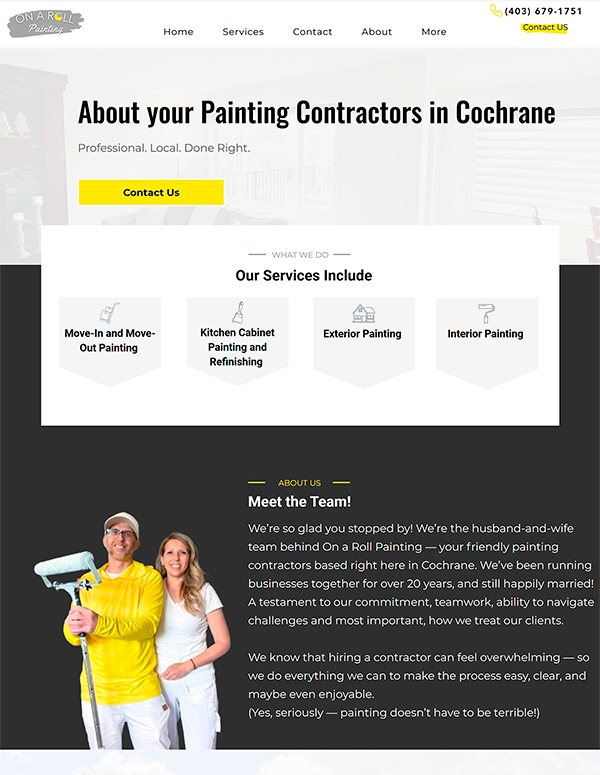 On a Roll Painting about page