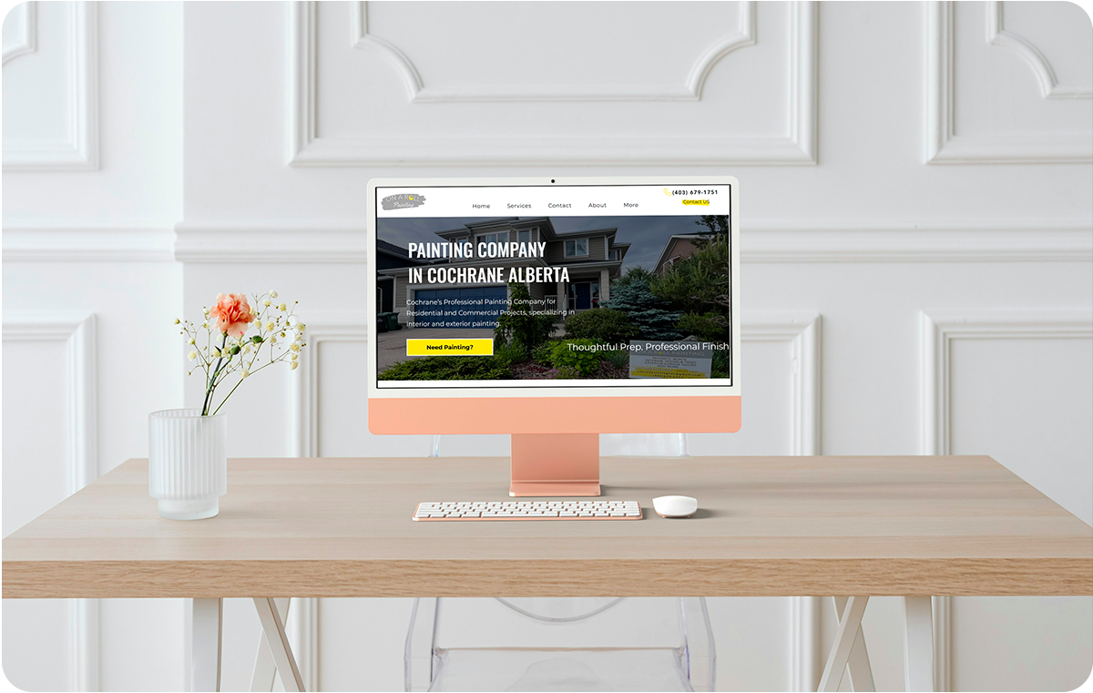 On a Roll Painting homepage design